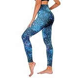 Voberry Damen Sport Leggings Hohe Taille Slim Fit Leggings Blickdicht Lange Sporthose Yogahose Fitnesshose Hohe Taille Bauchkontrolle Laufhose Tights für Laufen Radfahren F