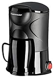 Dunlop 07915 Dunlop-1-Tassen-Kaffeemaschine, Schwarz, 24V