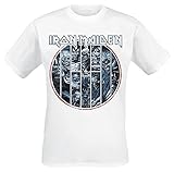 Iron Maiden Ten Circles Eddie Männer T-Shirt weiß S 100% Baumwolle Band-Merch, B