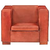 Tidyard Sessel TV Loungesessel Polstersessel Sofa Relaxsessel Ledersessel Ledersofa Einzelsofa Armsessel Echtleder Dunkelb