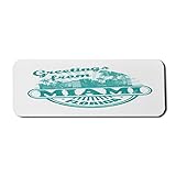 Miami Computer Mouse Pad, Grüße aus Miami Florida Wörter Retro Look 70er Jahre Stempel auf einfachem Hintergrund, Rechteck rutschfeste Gummi Mousepad große dunkle Seafoam W