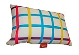 COVERBAGBCN Anti-Stress-Kissen, quadratisch, gefüllt mit Kügelchen, Weiß