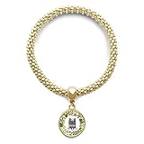 DIYthinker Damen Kathedrale Notre-Dame Paris Frankreich Goldene Armband Laufende Anhänger Schmuck