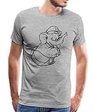 Spreadshirt Benjamin Blümchen Porträt Zeichnung Skizze Männer Premium T-Shirt, XL, G