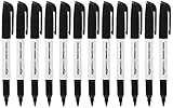 Amazon Basics - Permanentmarker, Schwarz, 12er-Pack