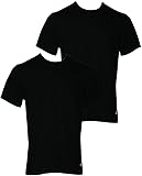 Champion Herren T-shirt Crew Neck X2 sport top 2er Pack , Schwarz (Noir 3am) , M