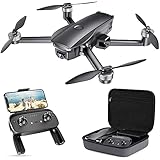 SP7100 Faltbare GPS Drohne mit 4K UHD Kamera Live-Video für Erwachsene, Quadcopter mit Bürstenlosem Motor, Intelligente GPS Rückkehr, Follow Me, POI für Anfänger mit 26 Minuten Flug