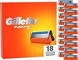 Gillette Fusion 5 Rasierklingen, 18 Ersatzklingen für Nassrasierer Herren mit 5-fach Kling
