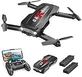 Holy Stone Faltbare Mini Drohne HS160P mit Kamera 1080P HD Live Übertragung für Kinder,FPV RC Quadcopter ferngesteuert mit 2 Akkus Lange Flugzeit,Höhenhaltung,Headless Modus,Handysteuerung Anfäng