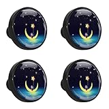 Möbelknopf Sterne Mond Kind Möbelgriffe Kristall Schubladengriff Schubladenknöpfe Schrankknopf Schrankgriff Für Küche Bad Schlafzimmer Wohnzimmer 3.3x2.5