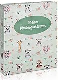 Ordner Kindergarten A4 - Sammelordner Meine Kindergartenzeit - Portfolio Kindergarten, Krippe, Kita - Motiv-Ordner Mädchen und Jungen - Geschenk zum Kindergarten-Start - 350 Blatt (Tiermix)