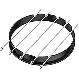 Onlyfire Schaschlik Rotisserie Ring Set, Rotisserie ring mit 5 Spießen, manuell grillspießdreher für 57 cm Weber Kugelg