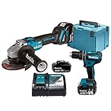 Makita DLX2334J Akku-Kombo-Kit 18 V (DHP485Z + DGA504Z)