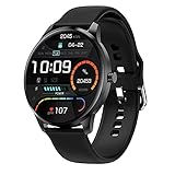 LIEBIG Smartwatch Herren, Fitness Tracker mit Schrittzähler IP68 Wasserdicht Sportuhr mit Pulsuhr Blutdruckmessgerät Schlafmonitor Damen Herren Armbanduhr für Android iOS (grau)