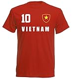 Vietnam WM 2018 T-Shirt Trikot Look - rot ALL-10 - S M L XL XXL (M)