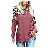 Maternity Clothing Henley Shirt Damen Langarm Pullover, u-Boot-Ausschnitt Oberteil rückenfrei Damen Damen Shirt elegant kalte Schulter Oberteil Damen roter Pulli Damen, #2-F