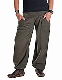 Vishes - Alternative Bekleidung - Warme Damen Winter Thermohose Haremshose Fleecehose aus Fleece O