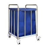DONDOW Küche Krankenhaus-Rollbett, Medizintechnik Rack Medical Wagen Heavy Duty Hotels Wäscherei Bettwäsche Wagen auf Rädern, Blau Rollen Wäsche Sorter Wagen for Lobby Schlafzimmer Badezimmer, ab