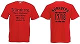 Nürnberg Aufstiegstour Fan T-Shirt Aufsteiger 2018 von S-XXXLrot-schwarz-XXXL