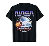 NASA Space Explorer 80's Neon Chrome Retro Vintage T-S