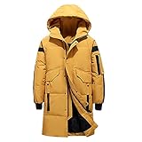 Liu Song Winter Herren Daunenjacke Stilvolle Herren   Daunenmantel Dicke Warme Mann Kleidung Marke Herrenbekleidung Warmer Parka - L1910 gelb,M