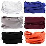 CXG 6 Stück Schlauchschal, Multifunktionstuch für Damen [UV-Beständig/Atmungsaktiv/Ultradünn] Bandana Loop Schal Herren - für Laufen Wandern Radfahren Motorradfahren (B)