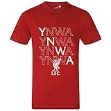 Liverpool FC - Herren T-Shirt mit YNWA-Grafikprint & Wappen - offizielles Merchandise - Geschenk für Fußballfans - Rot - 2XL