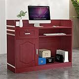 Kommode Bar-Tisch-Kassierer-Zähler Kleiner, einfacher modernes Schönheitssalon Convenience Store Bekleidungsgeschäft-Shop-Empfangsschalter für Schlafzimmer (Farbe : Braun, Size : 100x38x90cm)