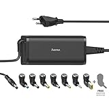 Hama Notebook Netzteil 15V, 19V, 90W (Universalnetzteil für Laptop, Laptop Ladegerät inkl. 8 Notebookstecker für gängige Modelle, Netzteil für Laptop weltweit einsetzbar, 5,6A)
