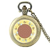 Bienen-Vintage-Taschenuhr, Quarz, für Herren und Damen, mit Anhänger, Halsk