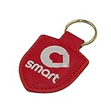 Schlüsselanhänger aus echtem Leder, für Smart Fortwo Forfour 453 451 450, Auto-Styling, Merchandise-Markenlog