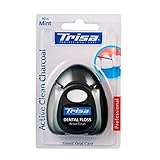 TRISA Active Clean Charcoal, Zahnseide, gewachst mit Minzaroma & Aktivk
