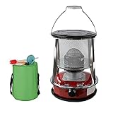 LIUD 4.6L Kerosin Heizung Mit Docht Camping Heizstrahler Camping Heizgerät Klein Tragbare Kraftstoffheizung Für Camping Barbecue Eisfischen Mit Aufbewahrungstasche (Color : Green Storage Bag)