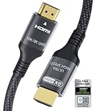 HDMI 2.1 Kabel 8K 2m, 48Gbps Zertifiziertes Ultra High Speed HDMI-Kabel 4K 120Hz/144Hz 8k 60Hz 4:4:4 eARC DTS:X Dolby Atmos Dynamic HDR HDCP2.3 Kompatibel für MacBook Pro2021 Gaming PC OLED TV Rok