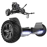 GeekMe Self Balance Scooter 8,5 '' All-Terrain mit leistungsstarkem Motor Bluetooth eingebaut + Hoverkart Zubehör für Elektrisches S