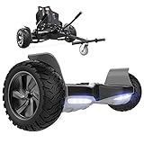 GeekMe Self Balance Scooter 8,5 '' All-Terrain mit leistungsstarkem Motor Bluetooth eingebaut + Hoverkart Zubehör für Elektrisches S