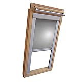 Verdunkelungsrollo THERMO Alu-Rückseite für VELUX Dachfenster TYP GGL/GPL/GGU/GPU - MK06 - Farbe Silber-Grau - mit Aluminium Seitenschienen - KLICK Montag