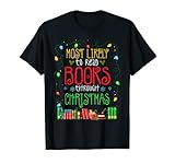Most Likely To Read Books Through Christmas Matching Lights T-S