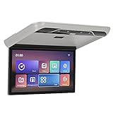 Auto-Dachmontage-Monitor, 19-Zoll-Flip-Display-Decken-TV-Hdmi-kompatibel mit Android 9.0-Fernbedienung(grau)