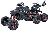 WANIYA1 Rc Auto Super große spezielle Polizei Six-Rolled Fernbedienung Auto 2.4 GHz Off Road Monster Truck Bigfoot Rc Kletterauto Alle Terraines Elektrofahrzeug Spielzeug for Jungen Kinder und Erw