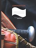 Baseball Composition Notebook: Soft Cover, 100 sheets/200 pages, 7.44 x 9.69 in., Wide-Ruled Notebook for Writing | for Students, Teachers, Kids, Adults, School, Baseball F