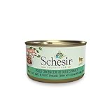 Schesir Cat Salad Huhn mit Goji und Spinat - hochwertiges Katzenfutter nass in Sauce mit echten Früchten und reich an Vitaminen - 24 x 85g