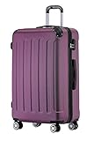BEIBYE Hartschalen-Koffer Trolley Rollkoffer Reisekoffer Handgepäck 4 Rollen (M-L-XL-Set) (Violett, XL)