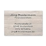 250 Visitenkarten | Holz Design | 350g hochwertiger Qualitätsdruck matt | 85 x 55 mm | Premium Qualität | beschreibbar | Visitenk