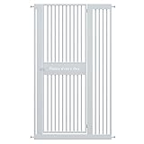 Extra Tall Metall Safety Gate Druck Montiertes Sicherheitstor Mit Doppeltem Verriegelungshund-haustierkatze-barriere-haustier-sicherheitszaunhöhe 80 Cm Für Treppen, Türen, Korr(Size:70-74m,Color:Weiß)