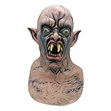 Halloween-Maske Horror Maske Halloween Latexmaske Kopfabdeckung Cosplay Kostüm Head Cover für Erwachsene (Color : Photo Color, Größe : M)