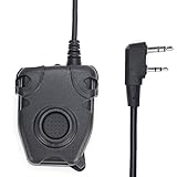 ZTAC: Wasserdichtes PTT-Kabel für Kopfhörer mit Rauschunterdrückung Z Tactical C II H50 und H60HD01,PTT mit taktischen Kopfhörern, Kopfhörer-Adapter, Outdoor-Kopfhörer, Z112