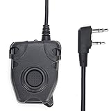 ZTAC: Wasserdichtes PTT-Kabel für Kopfhörer mit Rauschunterdrückung Z Tactical C II H50 und H60HD01,PTT mit taktischen Kopfhörern, Kopfhörer-Adapter, Outdoor-Kopfhörer, Z112