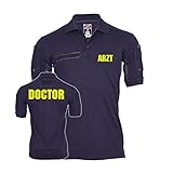 Copytec Tactical Polo Arzt Notarzt Doctor Feuerwehr Einsatz Feuer Lebensretter #38951, Größe:3XL, Farbe:Dunkelb