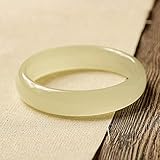 Kejing Eiszucht Blau Weiß Jade Afghanische Jade Armband Feine Runde Flat Bag Girls Afghan Jade Armband (Color : 2, Size : 54mm)
